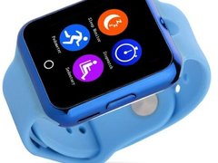 Ceas Smartwatch cu Telefon iUni V88, 1.22 inch, BT, 64MB RAM, 128MB ROM, Albastru